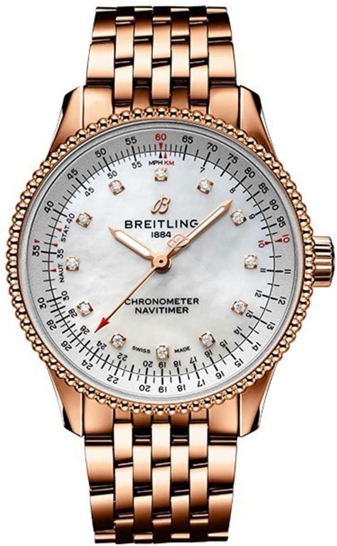 women's gold breitling watch